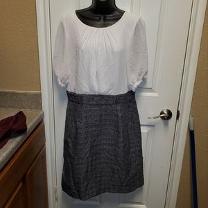 Shelby and palmer white blouse and tweet skirt combo -size 14